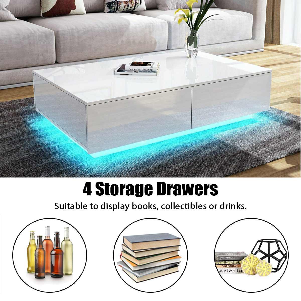 End Table With LED