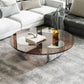 Round Glass Wedge Coffee Table